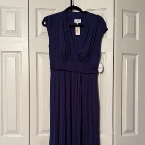 NEW Soma Maxi Dress. Navy blue. Super soft. Built in bra. Medium.